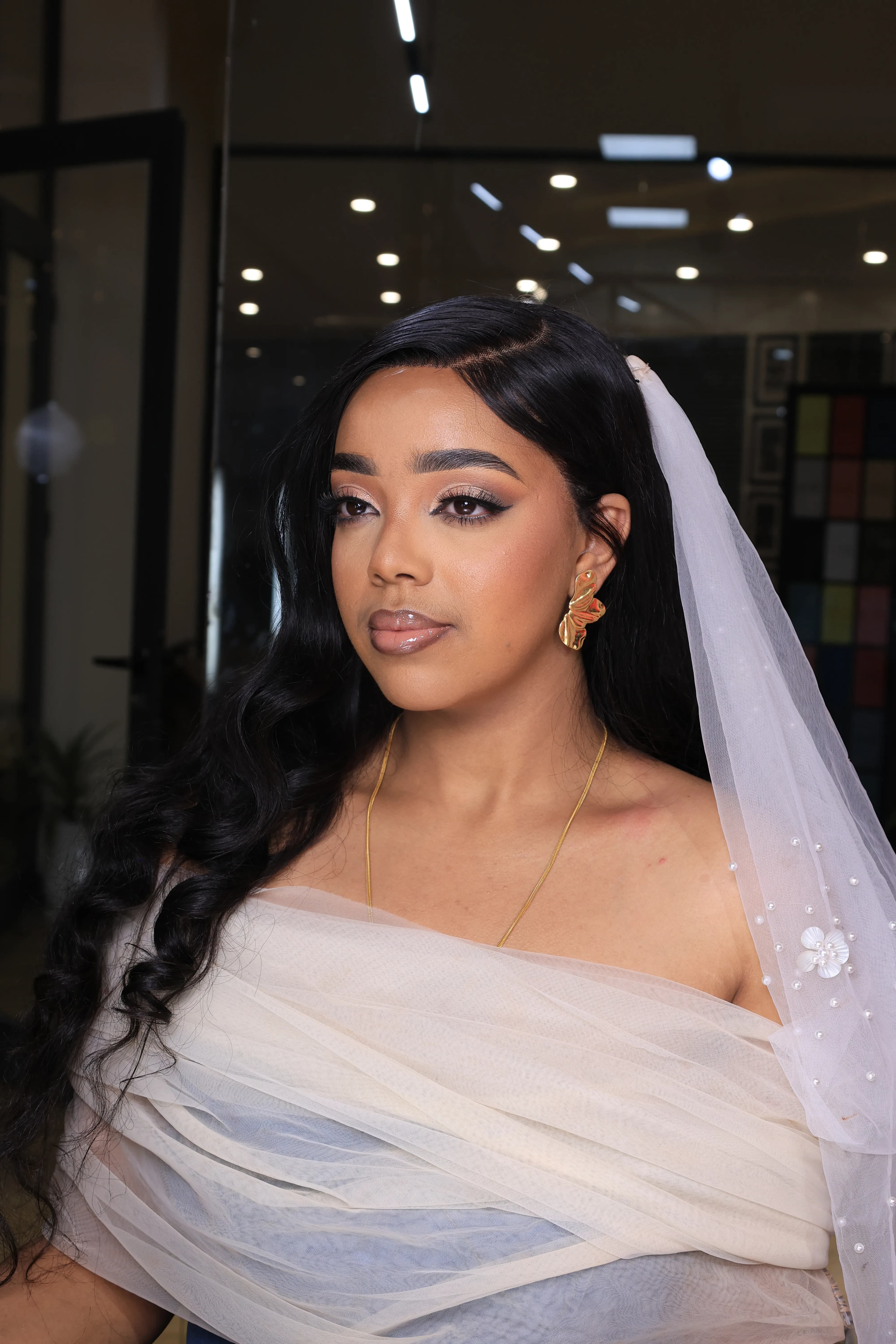 Bridal makeup application
