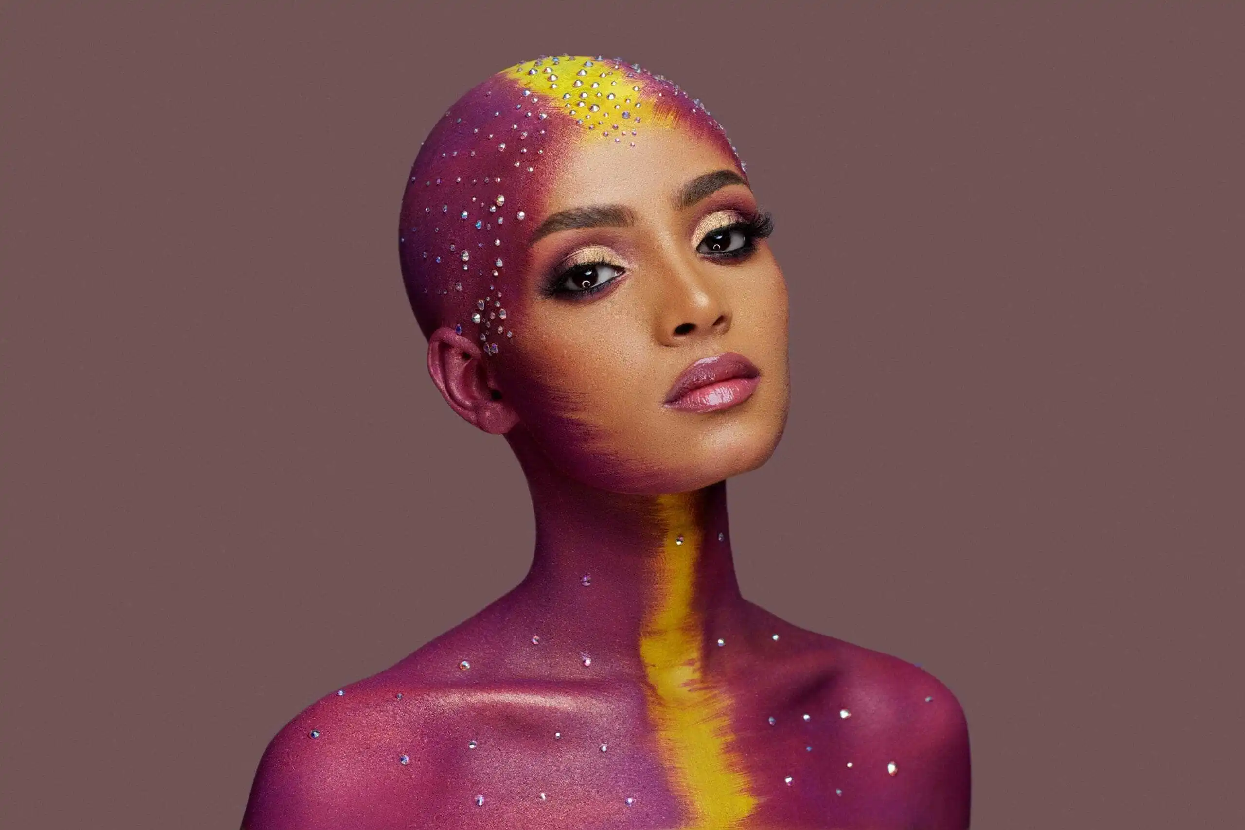 Colorful eye makeup
